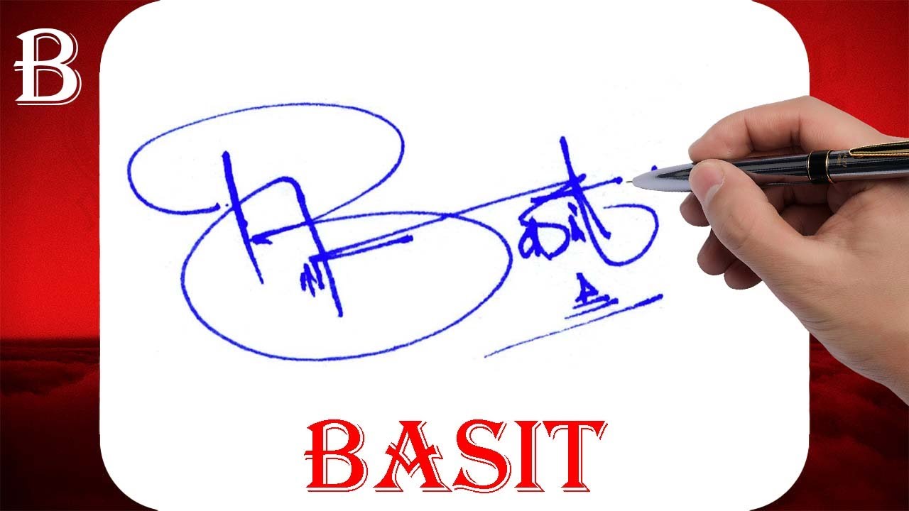 Basit Name Signature Style - B Signature Style - Signature Style Of My ...