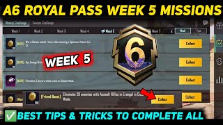 A6 WEEK 5 MISSION 🔥 PUBG WEEK 5 MISSION EXPLAINED 🔥 A6 ROYAL PASS WEEK 5 MISSION