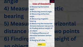 Uses of theodolite ll #theodolite #surveying