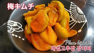 ＃梅コチュジャン漬け＃매실고추장절임＃PickledPlumGochujang～～梅キムチ、韓国の梅の漬物