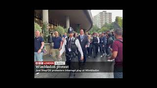 Play at Wimbledon Briefly Suspended | BBC News | 5 July 2023 | Just Stop Oil