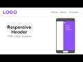 How to Create a Responsive Header with HTML, CSS & JavaScript