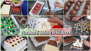 Rotina de ENCOMENDA I Fizemos bolos e doces I Nossa rotina de confeitaria em casa I PRODUÇÃO 💕