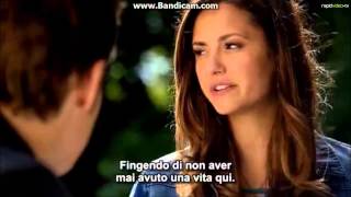 Stefan and Elena talk... Stefan on the his motorcycle... *TVD 6X04* [SUB ITA]