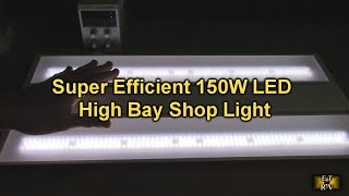 CINOTON 150W LED High Bay Shop Light, 19500LM, 130LM/W, 5000K Daylight 120V AC, UL 12\