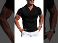 men s muscle v neck polo shirts slim fit mensfashion poloshirts slimfit musclefit casualwears