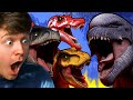 Reacting to D-REX vs SPINOSAURUS & T-REX!?