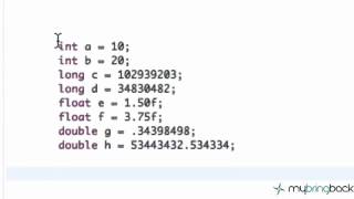 Learn Java Tutorial 1 12 Primitive data Types for Math