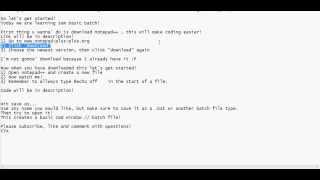 Batch Tutorial - 1. The Basics