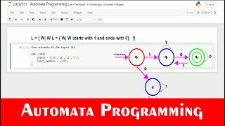 DFA Automata Programming | Deterministic finite automaton | State Diagram & Python Programming