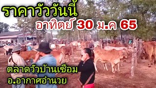 ราคาวัววันนี้ 30 ม.ค.65  วัวไทย วัวโคมราคาพอฟังมีให้ชมเยอะที่ตลาดวัว บ.เซือม อ.อากาศอำนวย จ.สกลนคร