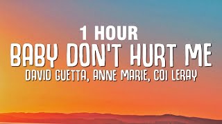 [1 HOUR] David Guetta, Anne Marie, Coi Leray - Baby Don't Hurt Me (Lyrics)