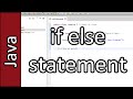 if else Statement - Java Programming Tutorial #8 (PC / Mac 2015)