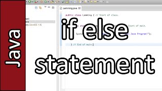 if else Statement - Java Programming Tutorial #8 (PC / Mac 2015)