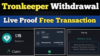 Tronkeeper Live Usdt Withdrawal | Tronkeeper Free Ton Transaction | Tronkeeper New Update