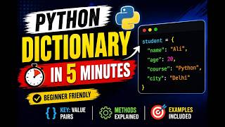 ython Dictionary Explained in Hindi 🔥 | Data Types Series #Python #Coding