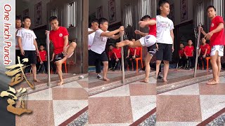 #OneInchPunch  Inch fist China martial arts master Chinese Kongfu 铁腿踢钢管 林亦文 #Shorts