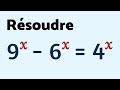 ÉQUATION MUSCLÉE 💪  9ˣ - 6ˣ = 4ˣ