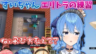 【不知火建設】しら建メンバーにエリトラの使い方を教えて貰う星街すいせい【ホロライブ切り抜き】