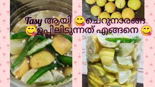 ചെറുനാരങ്ങ 😋ഉപ്പിലിട്ടത് എങ്ങനെ😋 salted lemon😋 at home