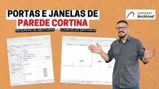 Parede Cortina - Portas e Janelas com selo e no quadro de esquadrias