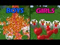 how boys vs girls playing minecraft