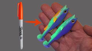 Catch 1000% more fish by adding UV to any lure fishing bait. Sharpie DIY trick!