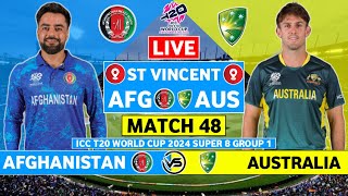 Afghanistan vs Australia Live Match | AFG vs AUS Live Match | ICC T20 World Cup 2024 Live Commentary