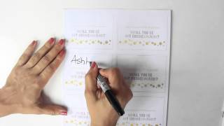 Bridesmaid Wine Bottle Label Tutorial