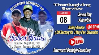 Robert Harris homegoing/graveside Denbigh Cemetary