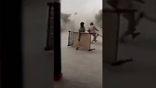 Severe Duststorm blown away men 😂 : Scary and Hilarious at the same time #weather