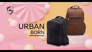 Princeton Urban Reborn Series Diapers Bag - BLACK / MOCHA BROWN