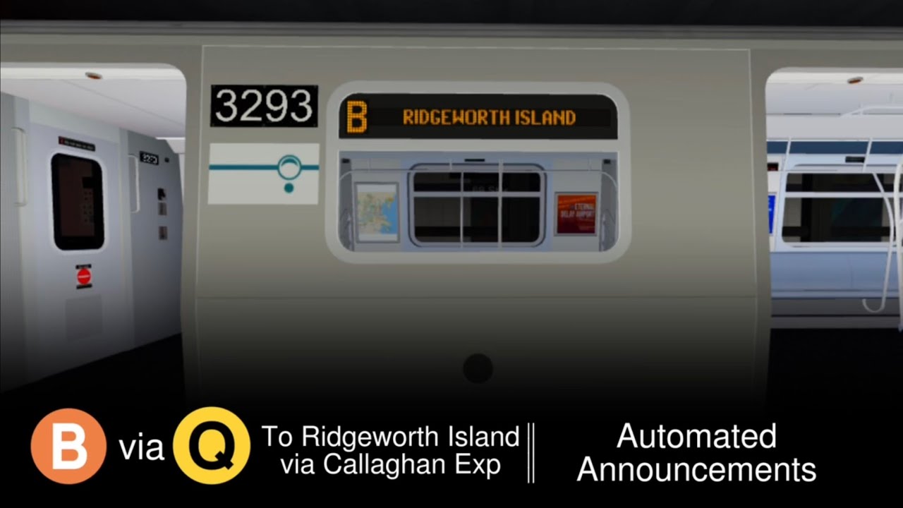 PTA Subway | R179 B Train To Ridgeworth Island Announcements - From ...