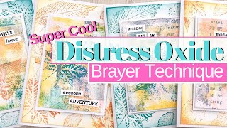 Distress Oxides Brayer Technique - Four Card Ideas With Rubber Dance Stamps