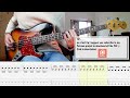 Stereophonics - Dakota BASS COVER + PLAY ALONG TAB + SCORE