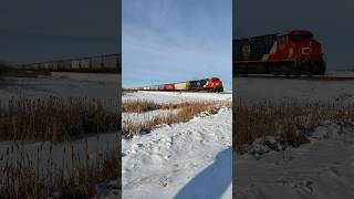 CN 3331 Retro Logo leads G 80852 07 at Poe on Wainwright Sub