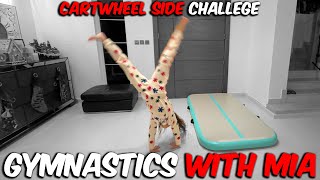 Side cartwheel gymnastics challenge