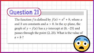 Exponential Function with 2 Variables (SAT Test 9, MATH Section 2 Module 2, Question 21)