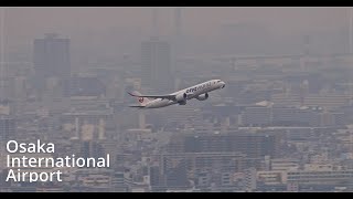 早朝の伊丹空港を猪名川と五月山から｜B777｜A350｜B787｜panasonic｜lLUMIX｜GH6｜100-400｜plane spotting｜micro four thirds