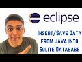 Java swing tutorial using Eclipse - How to Insert / Save Data from Java Into Sqlite Database