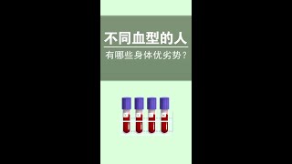 不同血型的人，身体优劣势不同，你是什么血型的？#健康