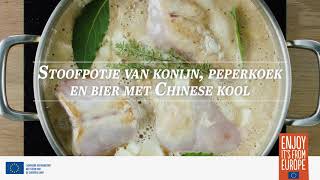 Deze keer konijn: stoofpotje van konijn met Chinese kool