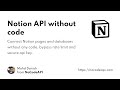Connect with Notion API without code