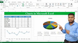 How to Create Charts in Microsoft Excel | Pie Chart in Excel | Line Chart in MS Excel