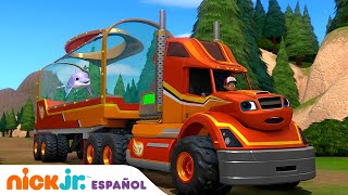 Blaze y los Monster Machines | ¡Blaze salva a una familia de delfines! | Nick Jr. en Español