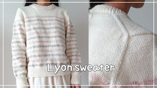 [뜨개로그] 셋인슬리브를 탑다운으로! 쁘띠니트-리옹스웨터👚| 첫 뜨개모임 in 솜솜뜨개 | 미니 스팀다리미 언박싱💨