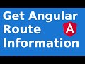 Angular 13 Tutorial for Beginners:  How to get Angular route information | name and id parameter