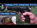 (GIVEAWAY GUN)Taurus PT92 GBB Airsoft Pistol Shooting Test: Chrono/Accuaracy/Damage Test