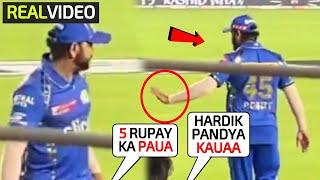 Rohit Sharma's amazing reaction when the crowd shouting  "Hardik Pandya Kaua" during MI vs SRH IPL