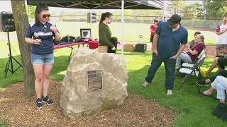 Plaque commemorating 16-year-old victim of heart defect unveiled at Sylvania park